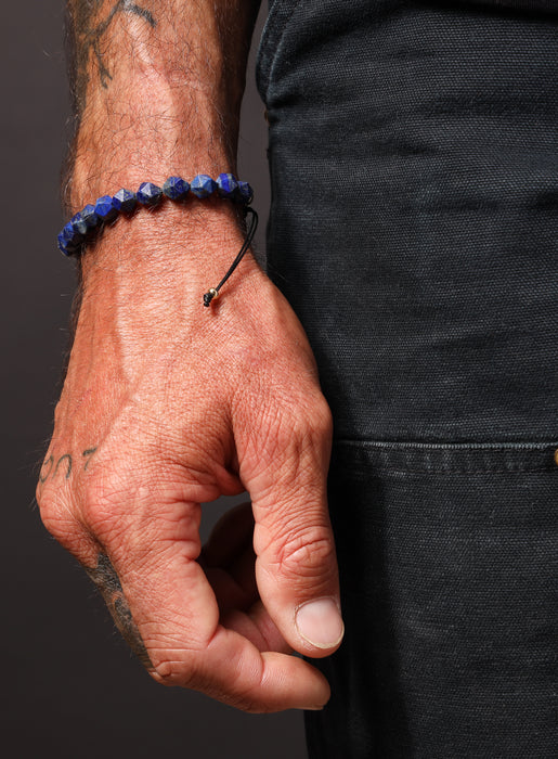 Lapiz Lazuli and Gold Bead Bracelet for Men Bracelets WE ARE ALL SMITH: Men's Jewelry & Clothing.   