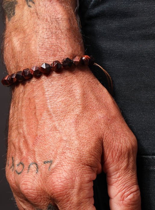 Handwoven Brown String Bracelet Knotted, Mens Thin Bracelet