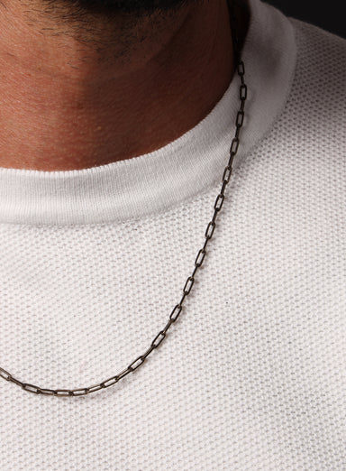 "Chocolate" Vermeil Gold Cable Chain Necklace for Men Jewelry WE ARE ALL SMITH: Men's Jewelry & Clothing.   