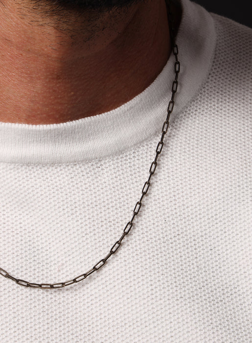 "Chocolate" Vermeil Gold Cable Chain Necklace for Men Jewelry WE ARE ALL SMITH: Men's Jewelry & Clothing.   