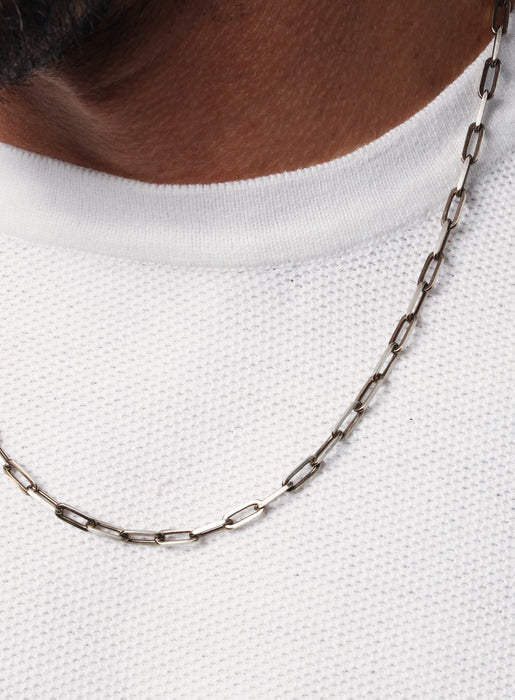 14k Oxidized Vermeil "Chocolate" Gold Elongated Cable Chain  WE ARE ALL SMITH: Men's Jewelry & Clothing.   