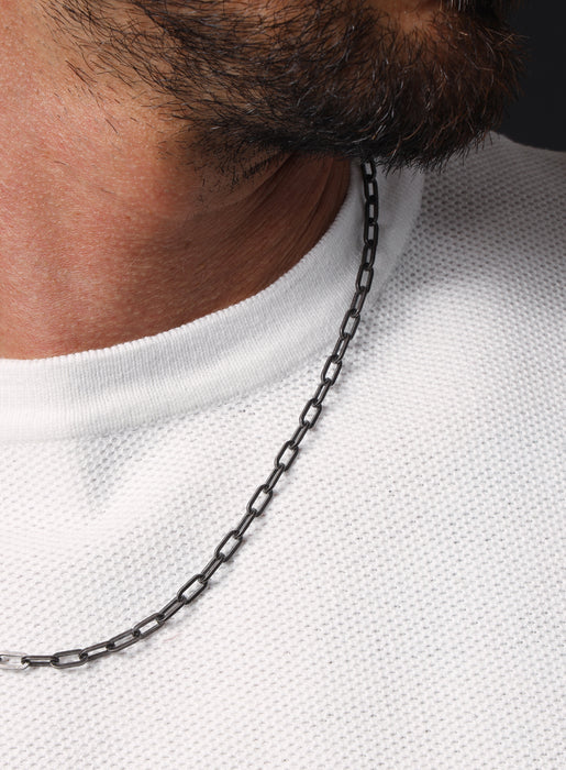 925 Oxidized Sterling Silver w/ Gold Constrast Clasp Jewelry WE ARE ALL SMITH: Men's Jewelry & Clothing.   