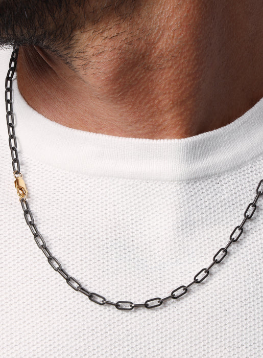 925 Oxidized Sterling Silver w/ Gold Constrast Clasp Jewelry WE ARE ALL SMITH: Men's Jewelry & Clothing.   