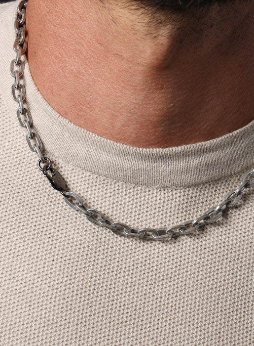 925 Oxidized Sterling Silver Collar Inspired Chain Necklace for Men — WE  ARE ALL SMITH