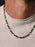 Oxidized Sterling and Titanium Coated Figaro Inspired Cable Chain Necklace Jewelry WE ARE ALL SMITH: Men's Jewelry & Clothing.   