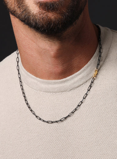 Men's gold plated stainless steel rope necklace — WE ARE ALL SMITH