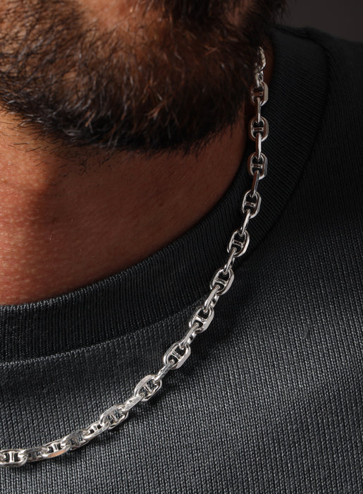 925 Sterling Silver Anchor Chain Necklace for Men Jewelry WE ARE ALL SMITH: Men's Jewelry & Clothing.   