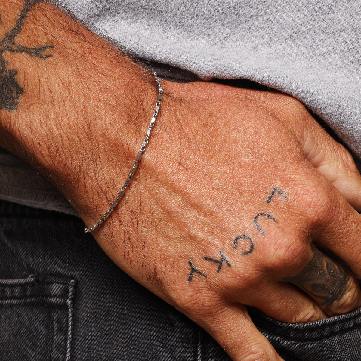 925 Oxidized Sterling Silver Links Chain Bracelet — WE ARE 925 Oxidized Sterling Silver Links Chain Bracelet — WE ARE