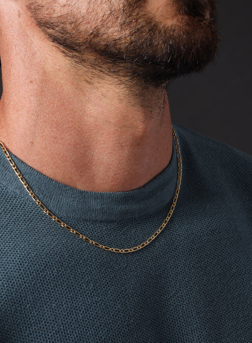 One to One Round + Elongated Cable 14k Gold Filled Chain Necklace Jewelry WE ARE ALL SMITH: Men's Jewelry & Clothing.   