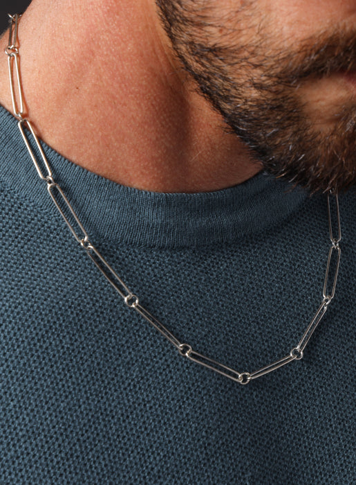 925 Sterling Silver XL Elongated Clip Chain Jewelry WE ARE ALL SMITH: Men's Jewelry & Clothing.   