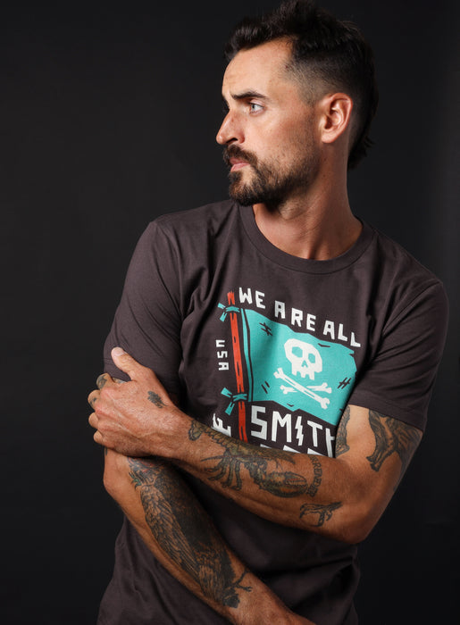 Brown We Are All Smith Banner Short Sleeve Unisex t-shirt  WE ARE ALL SMITH: Men's Jewelry & Clothing.   