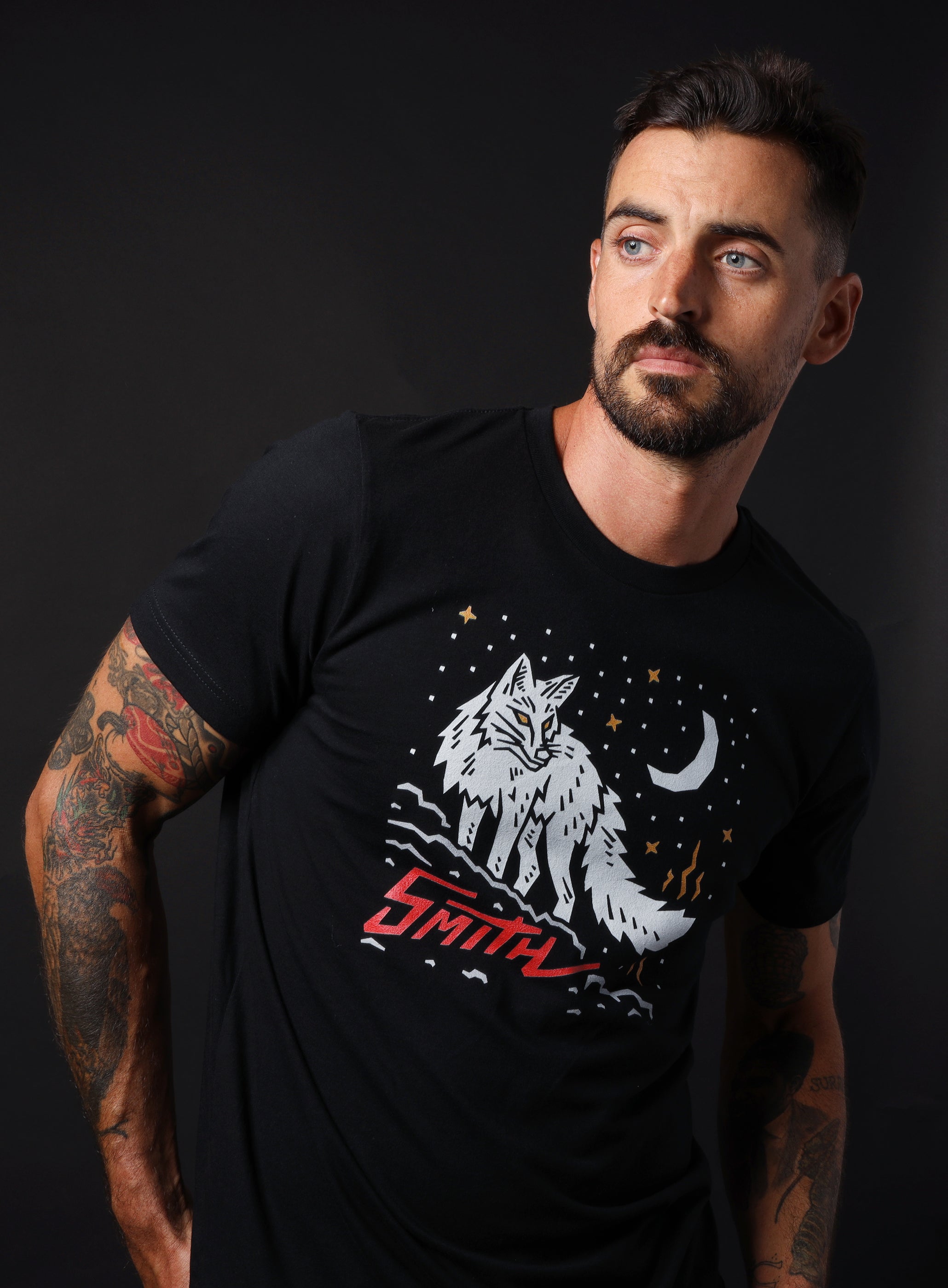 Smith Wolf Black Short Sleeve Unisex t-shirt — WE ARE ALL SMITH