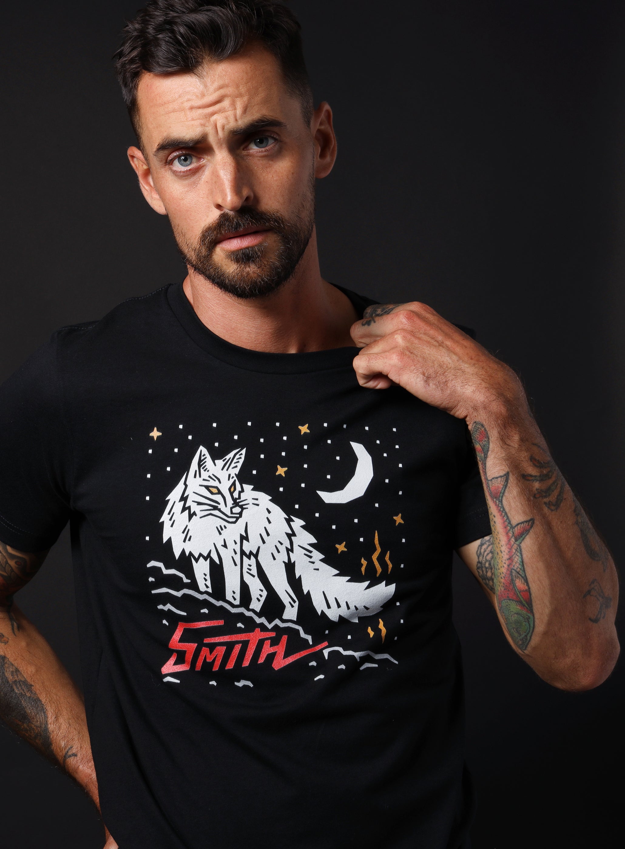 Smith Wolf Black Short Sleeve Unisex t-shirt — WE ARE ALL SMITH