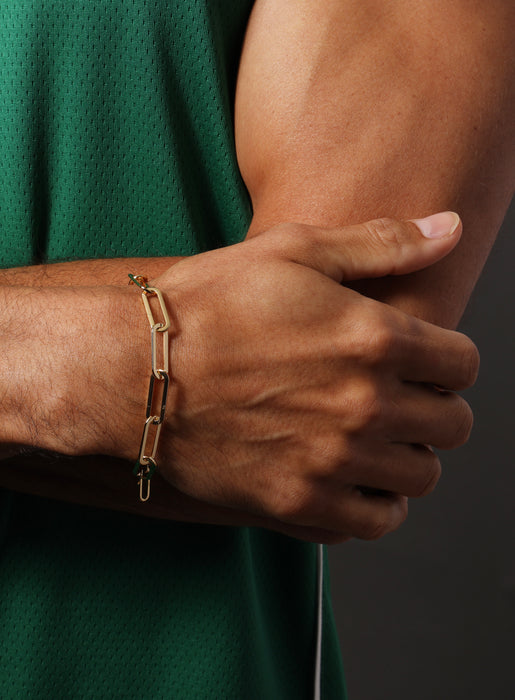 Men's Paper Clip Chain Bracelet