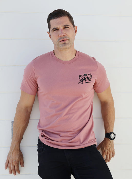 WAAS Logo Mauve Unisex t-shirt  WE ARE ALL SMITH: Men's Jewelry & Clothing.   