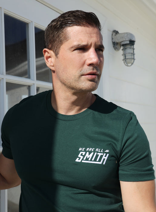 Emerald Green Embroidered WAAS logo Unisex t-shirt  WE ARE ALL SMITH: Men's Jewelry & Clothing.   