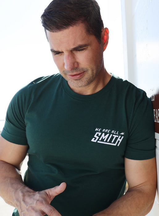 Emerald Green Embroidered WAAS logo Unisex t-shirt  WE ARE ALL SMITH: Men's Jewelry & Clothing.   