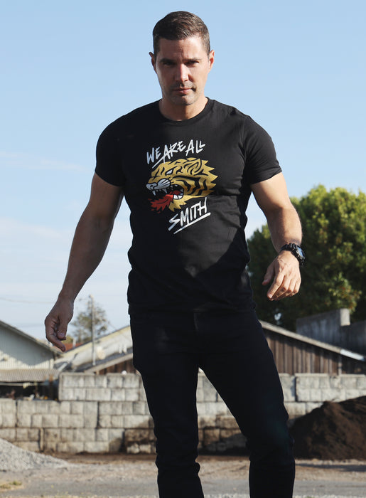 We Are All Smith Tiger Short Sleeve Black Unisex t-shirt  WE ARE ALL SMITH: Men's Jewelry & Clothing.   