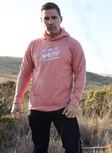 Dusty Rose WAAS logo Unisex Hoodie  WE ARE ALL SMITH: Men's Jewelry & Clothing.   