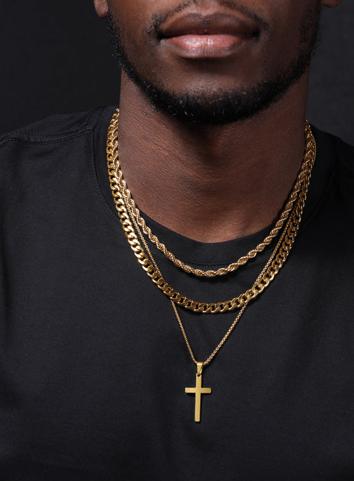 7mm Cuban and Rope Chain Cross Pendant | Mix and Match Combo | Make yo — WE  ARE ALL SMITH
