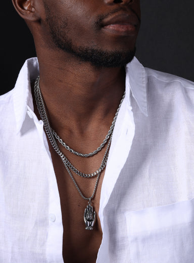 Rope, Cuban and Buddha Pendant Chain | Mix and Match Combo | Make your own Set Necklace Sets WE ARE ALL SMITH: Men's Jewelry & Clothing.   