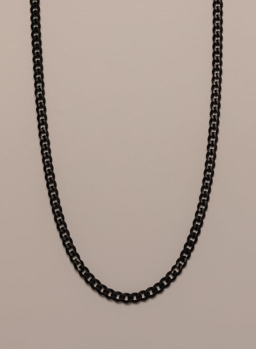 3.5mm black stainless steel cuban chain Necklaces WE ARE ALL SMITH: Men's Jewelry & Clothing.   