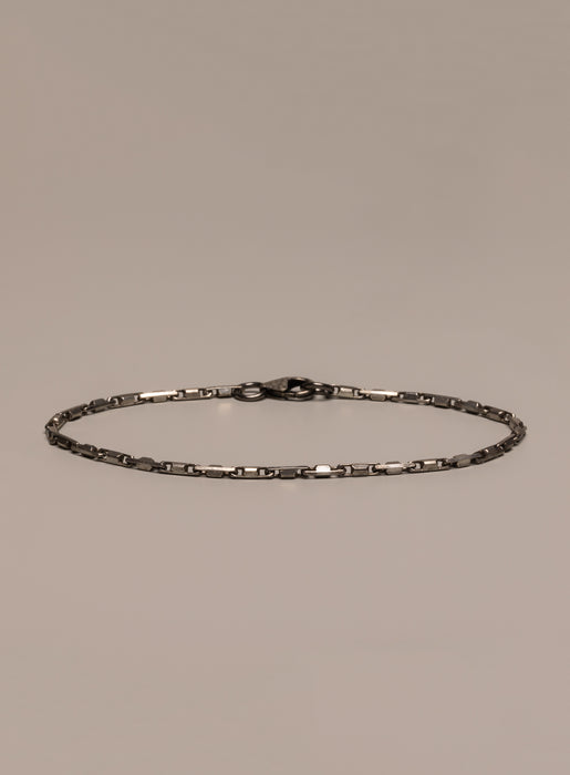 925 Oxidized Sterling Silver Links Chain Bracelet Bracelets WE ARE ALL SMITH: Men's Jewelry & Clothing.   