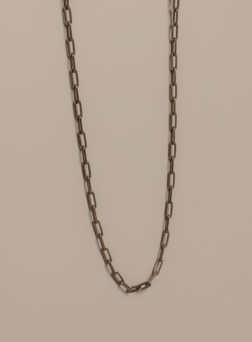 "Chocolate" Vermeil Gold Cable Chain Necklace for Men Jewelry WE ARE ALL SMITH: Men's Jewelry & Clothing.   