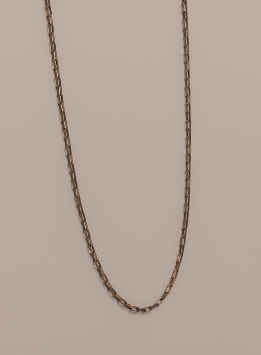 Elongated Cable "Chocolate" Vermeil Gold Chain Necklace for Men Jewelry WE ARE ALL SMITH: Men's Jewelry & Clothing.   