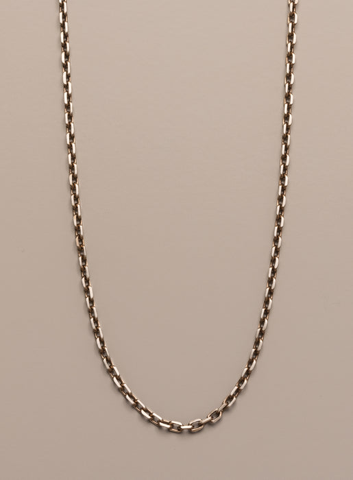 Oxidized Sterling + "Chocolate" Vermeil Gold Cable Chain Necklace Jewelry WE ARE ALL SMITH: Men's Jewelry & Clothing.   