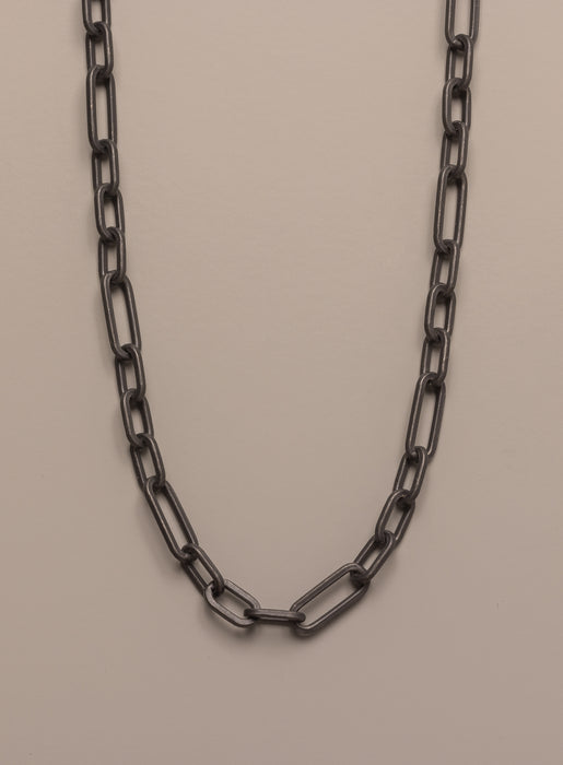 925 Titanium Coated Sterling Silver Figaro Inspired Chain Necklace for Men  WE ARE ALL SMITH: Men's Jewelry & Clothing.   