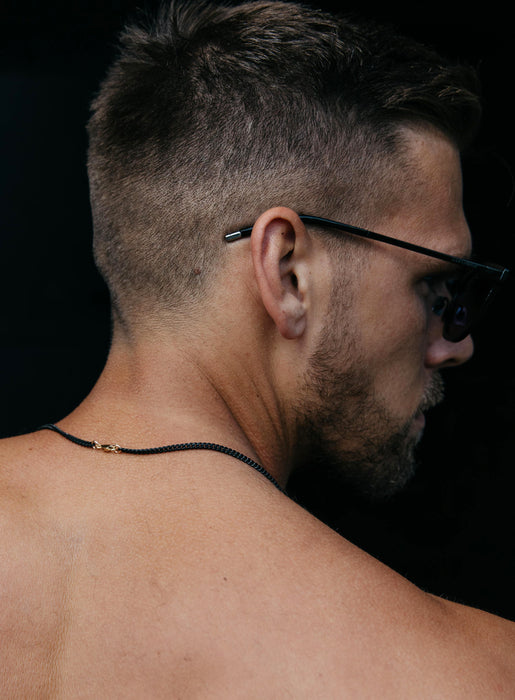 Black Titanium Curb Chain Necklace for Men Jewelry WE ARE ALL SMITH: Men's Jewelry & Clothing.   