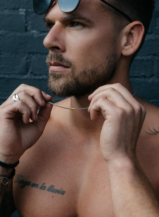 Oxidized Sterling Modern Cable Chain Jewelry WE ARE ALL SMITH: Men's Jewelry & Clothing.   