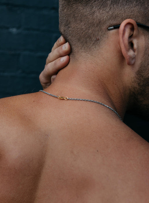 Oxidized Sterling Modern Cable Chain Jewelry WE ARE ALL SMITH: Men's Jewelry & Clothing.   