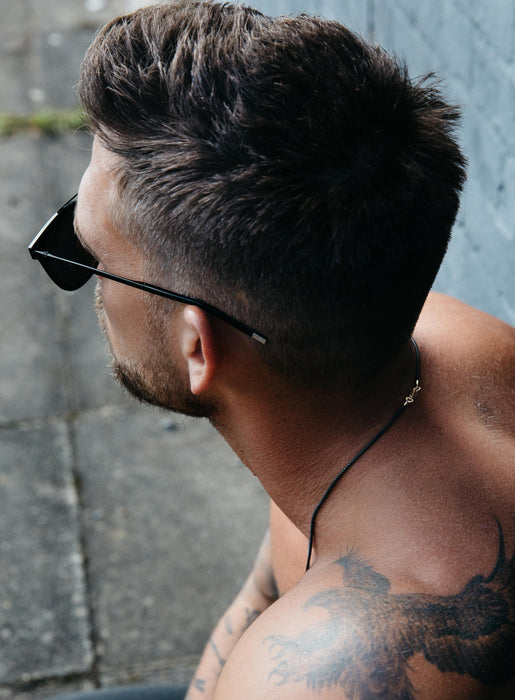Black Titanium Round Box Chain Necklace for Men Jewelry WE ARE ALL SMITH: Men's Jewelry & Clothing.   