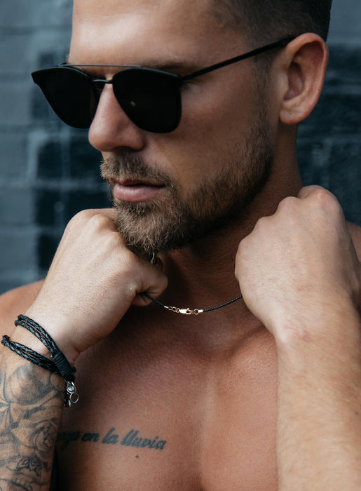 Black Titanium Round Box Chain Necklace for Men Jewelry WE ARE ALL SMITH: Men's Jewelry & Clothing.   