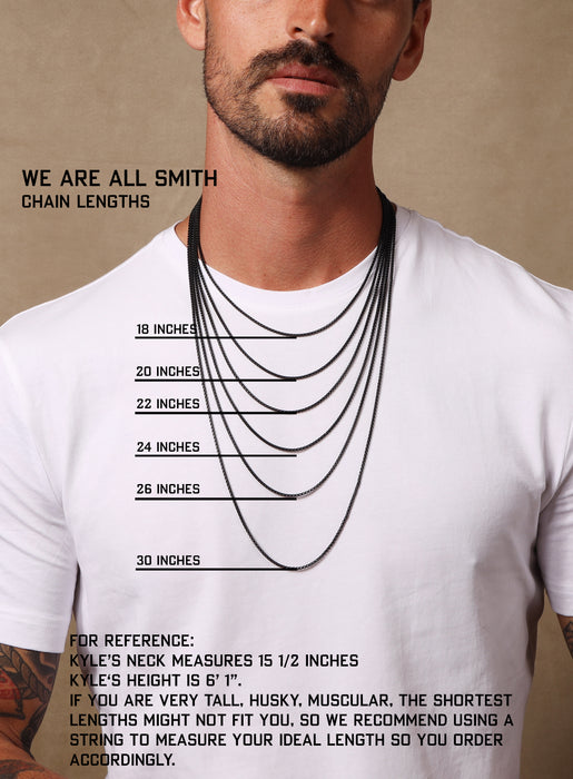 925 Sterling Silver Elongated Cable Chain Necklace for Men Jewelry WE ARE ALL SMITH: Men's Jewelry & Clothing.   