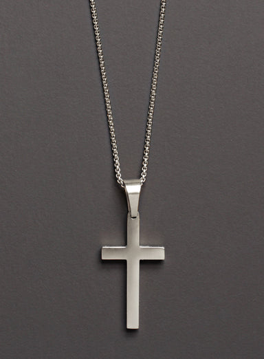 LARGE STAINLESS STEEL CROSS NECKLACE FOR MEN Jewelry We Are All Smith   