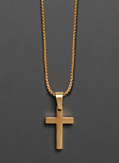 MEDIUM GOLD CROSS NECKLACE FOR MEN Jewelry We Are All Smith   