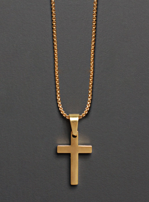 MEDIUM GOLD CROSS NECKLACE FOR MEN Jewelry We Are All Smith   