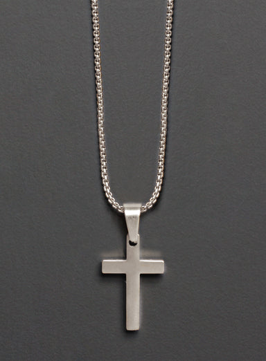 MEDIUM STAINLESS STEEL CROSS NECKLACE FOR MEN Jewelry We Are All Smith   