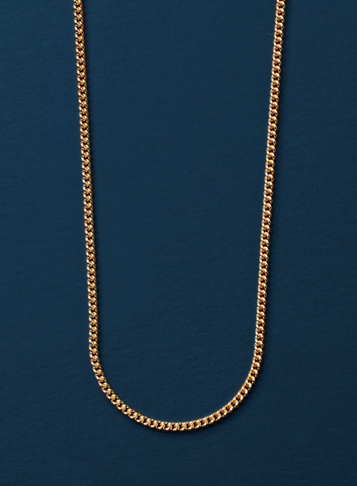 14K Gold Filled Curb Necklace for Men