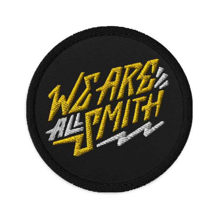 We Are All Smith Logo Embroidered Black Patch  WE ARE ALL SMITH: Men's Jewelry & Clothing.   