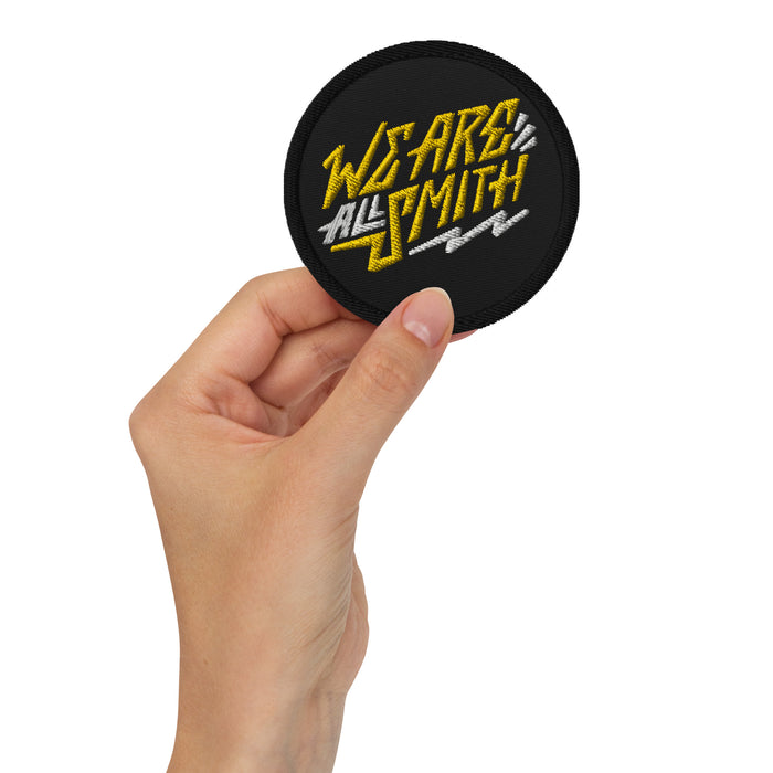 We Are All Smith Logo Embroidered Black Patch  WE ARE ALL SMITH: Men's Jewelry & Clothing.   