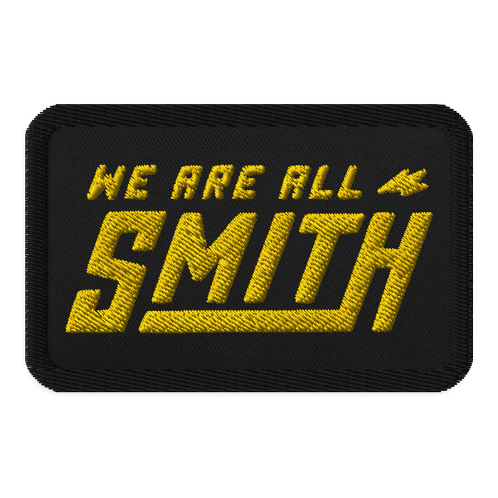 We Are All Smith Logo Black/Yellow Embroidered patch  WE ARE ALL SMITH: Men's Jewelry & Clothing. Default Title  