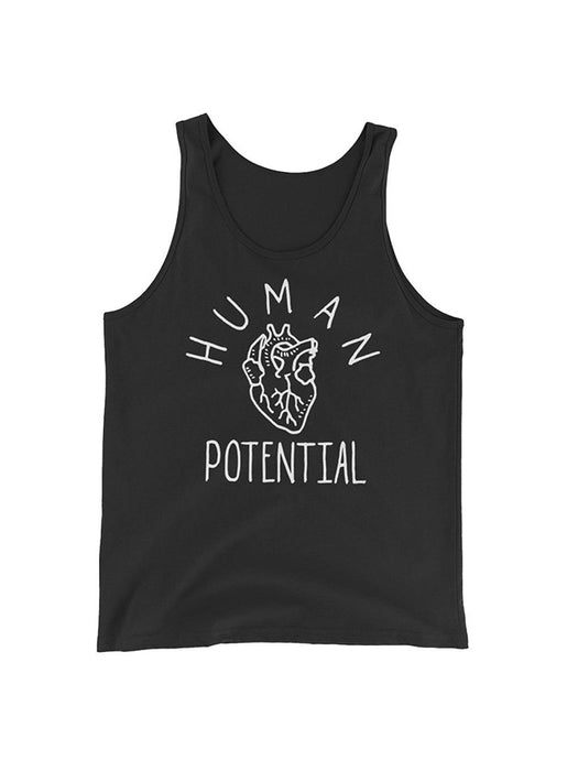 "Human Potential" Black Tank Top  WE ARE ALL SMITH   