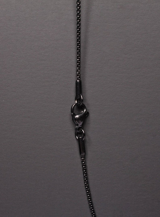 Necklace Set: Black Rope Chain and Medium Black Cross — WE ARE ALL SMITH
