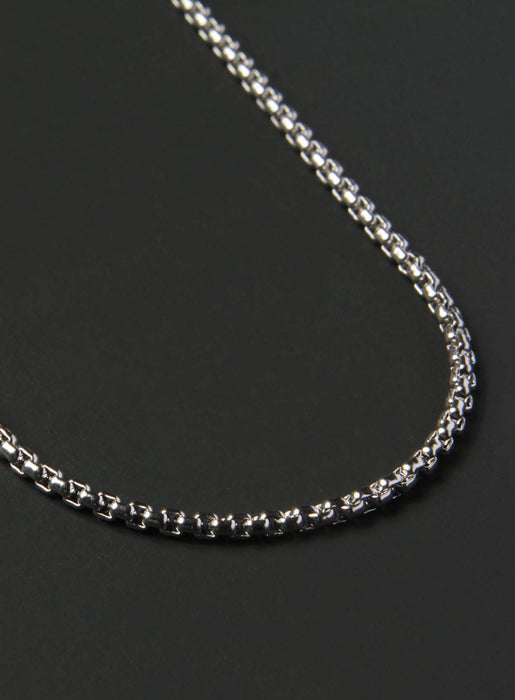 Waterproof Round Box style chain necklace for men Necklaces WE ARE ALL SMITH: Men's Jewelry & Clothing.   