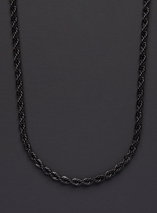 3mm Black Rope necklace Necklaces WE ARE ALL SMITH: Men's Jewelry & Clothing.   