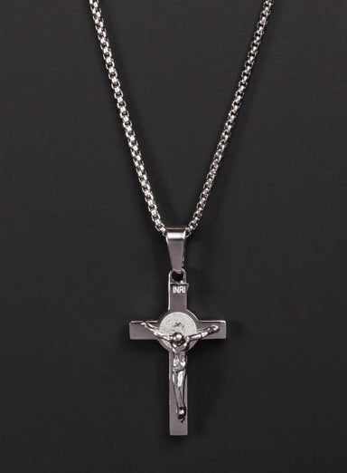 Sweatproof + Waterproof Crucifix Pendant Necklace Necklaces WE ARE ALL SMITH: Men's Jewelry & Clothing.   